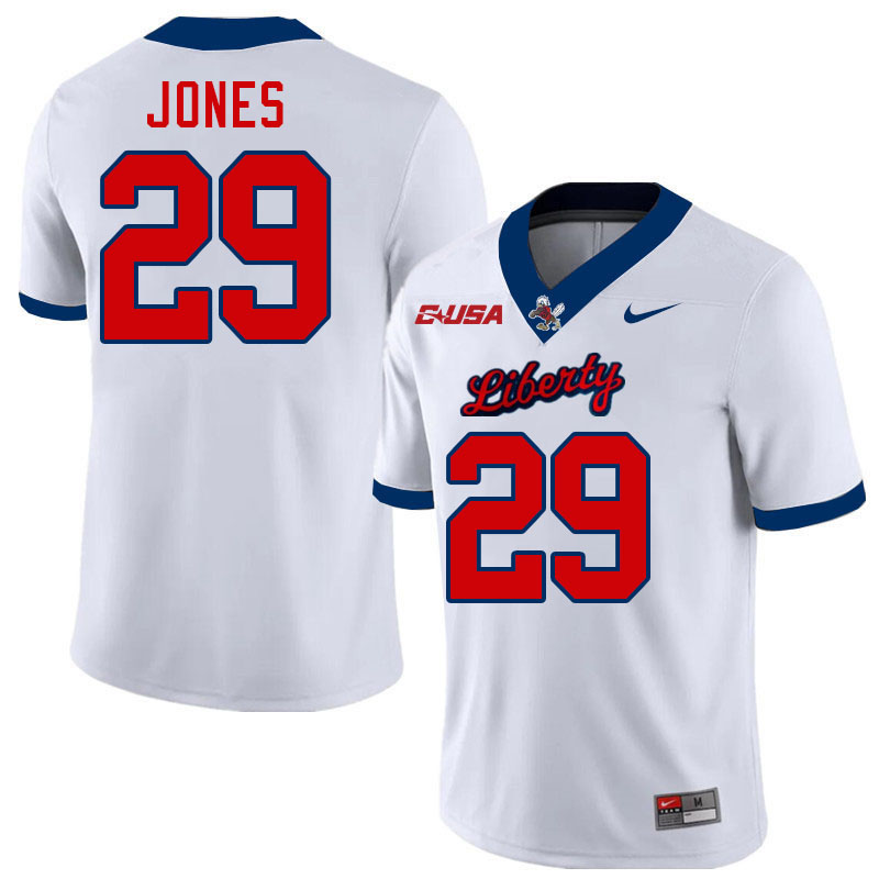 Liberty Flames #29 A'Khori Jones College Football Jerseys Stitched-White